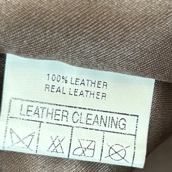 Heeli London Real Leather Jacket XL Brown Button Front Quilted Lined Coat - Picture 6 of 7